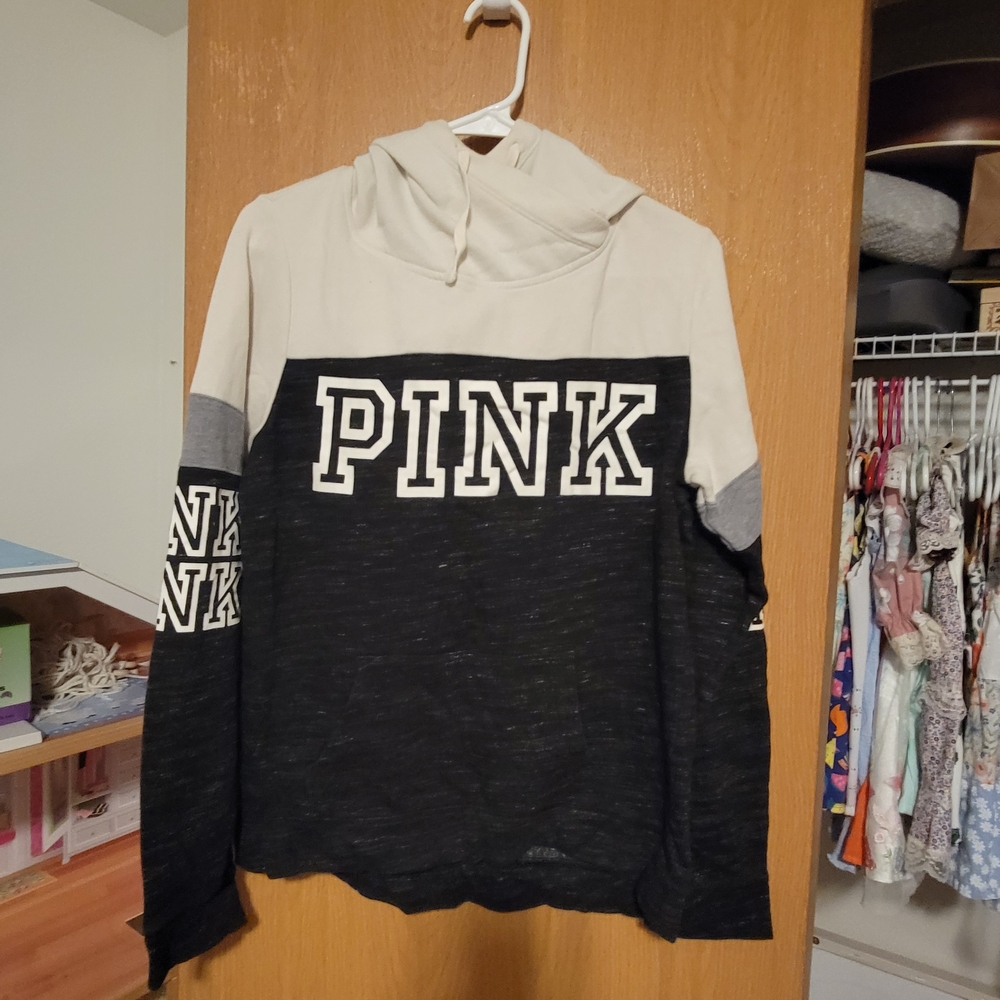 Victoria's Secret Pink and Cream Hoodie